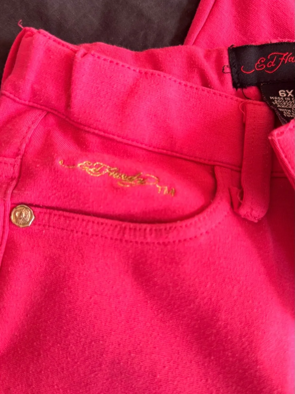 Ed Hardy Hot Pink Girls' Two-Piece Denim Vest & Jeans Set